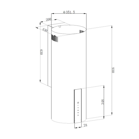картинка Цилиндрическая вытяжка Korting KHC 35969 DN Cylinder от магазина SEFI