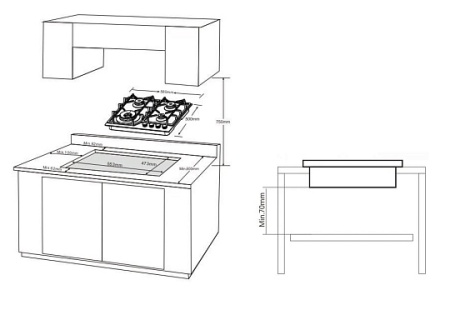 картинка Газовая варочная панель Korting HGG 6919 CTN от магазина SEFI