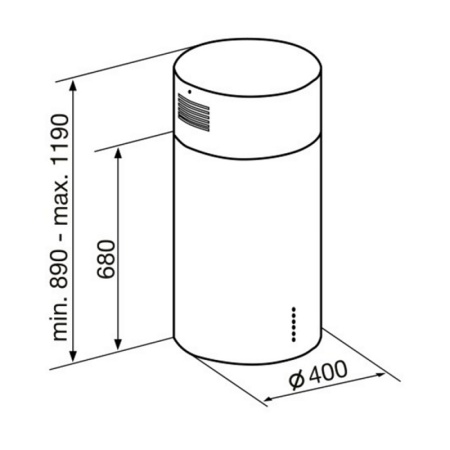 картинка Островная вытяжка KHA 4970 X Cylinder от магазина SEFI