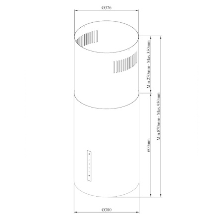 картинка Островная вытяжка KHA 39970 N Cylinder от магазина SEFI
